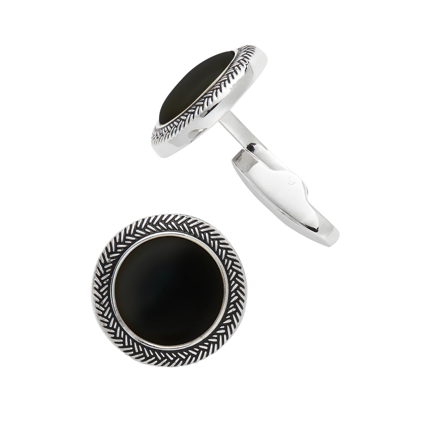 Gemstone Braid Cufflinks