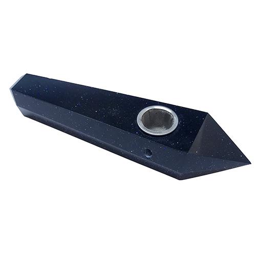 Blue Goldstone Angular Gemstone Pipe - The Fortune Stone