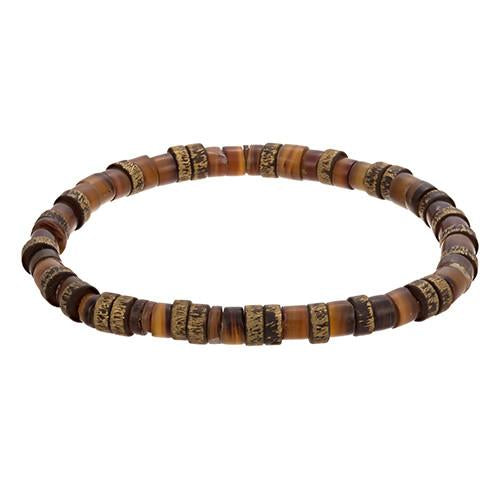 Brass and Shell Bracelet by Jan Leslie