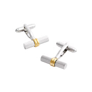 Tube Cufflinks with Wrap Accent