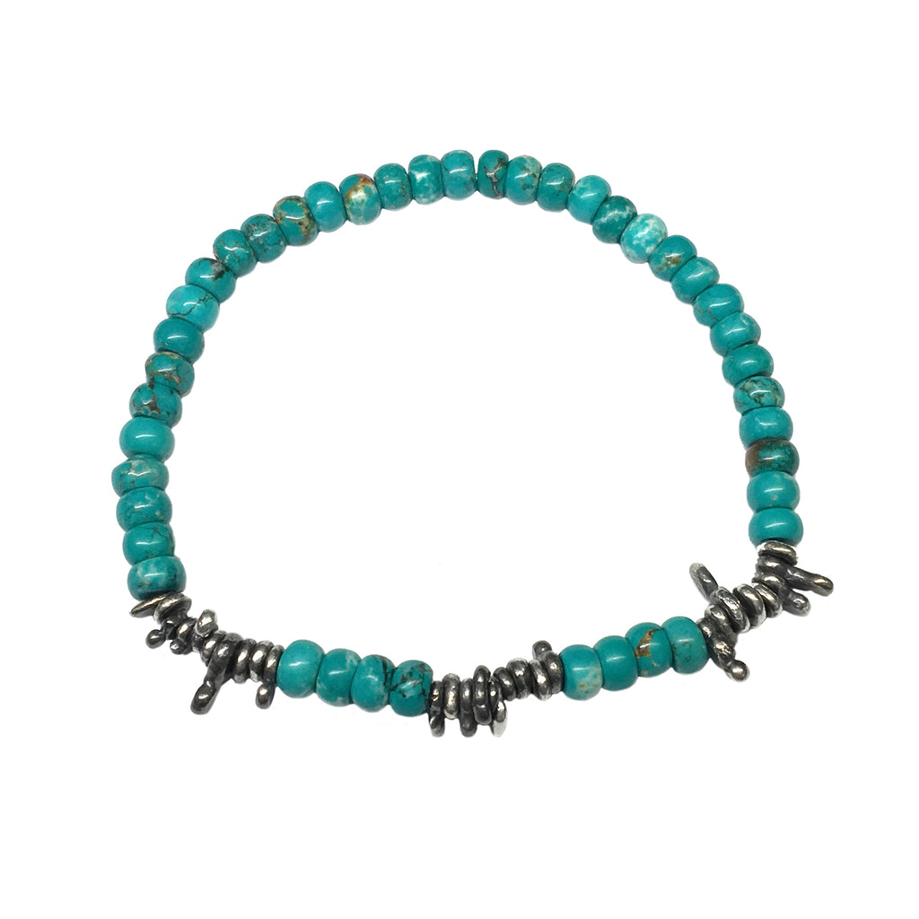 Turquoise Gemstone Bead Elastic Bracelet