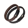 Braided Leather Bracelet with Stainless Steel Magnetic Closure