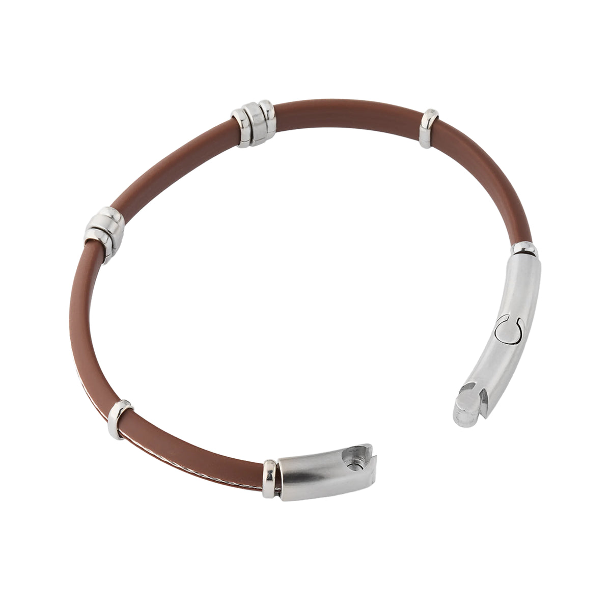 Rubber and Stainless Steel Bracelet