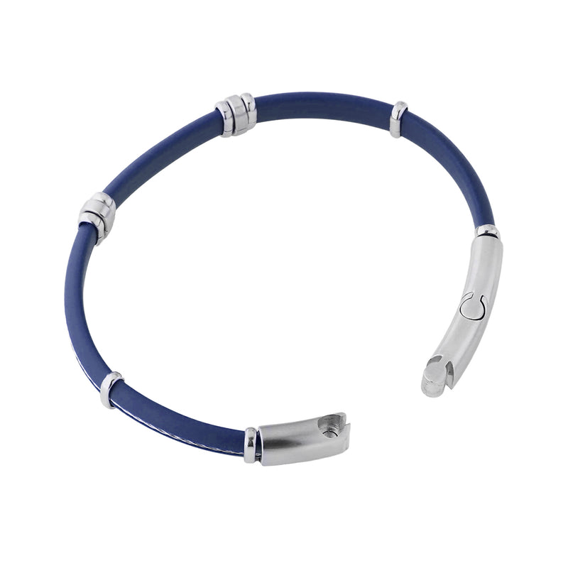Rubber and Stainless Steel Bracelet