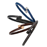 Flexible Braided Leather Bracelet
