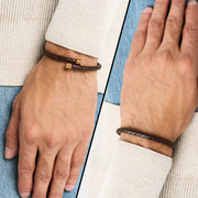 Flexible Braided Leather Bracelet