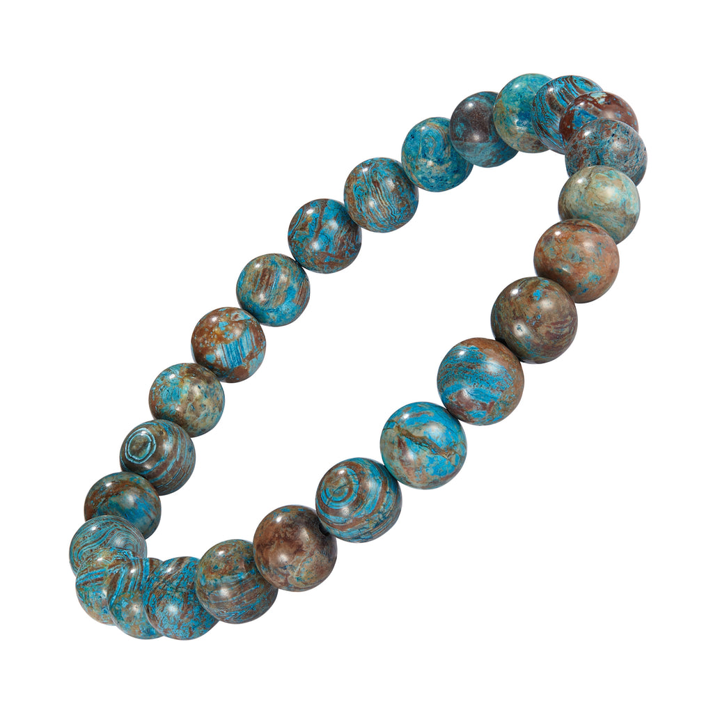 8mm Semiprecious Gemstone Bead Elastic Bracelet