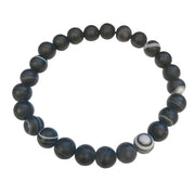 8mm Semiprecious Gemstone Bead Elastic Bracelet