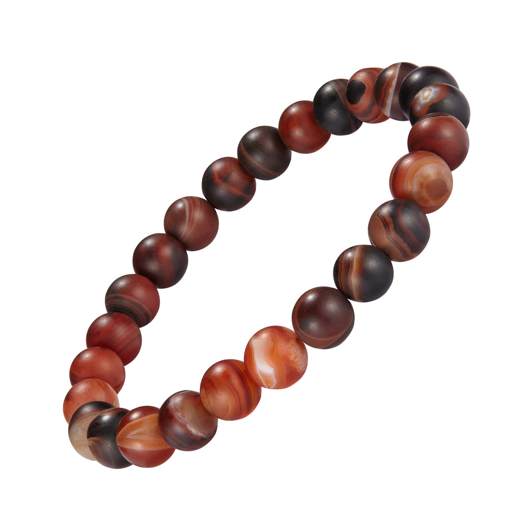 8mm Semiprecious Gemstone Bead Elastic Bracelet