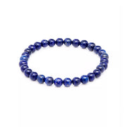 6mm Semiprecious Gemstone Bead Elastic Bracelet