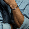 Men's Leather Cord Bracelet with Magnetic Closure
