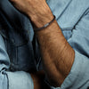 Men's Leather Cord Bracelet with Magnetic Closure
