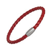 Men's Leather Cord Bracelet with Magnetic Closure