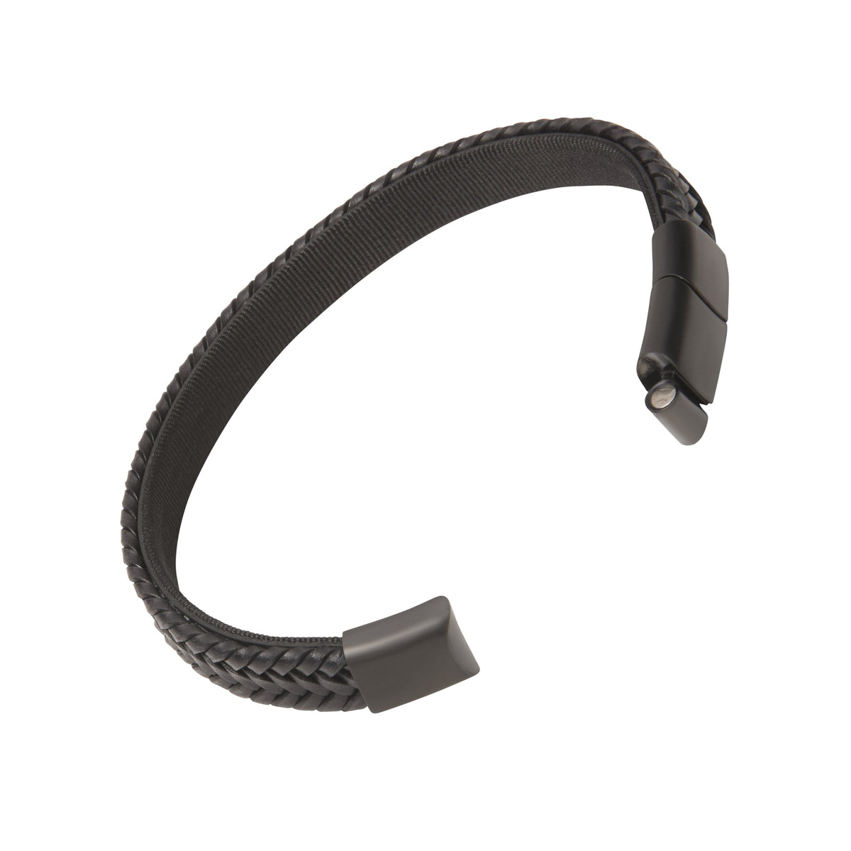 Braided Leather with Nylon Strap Bracelet