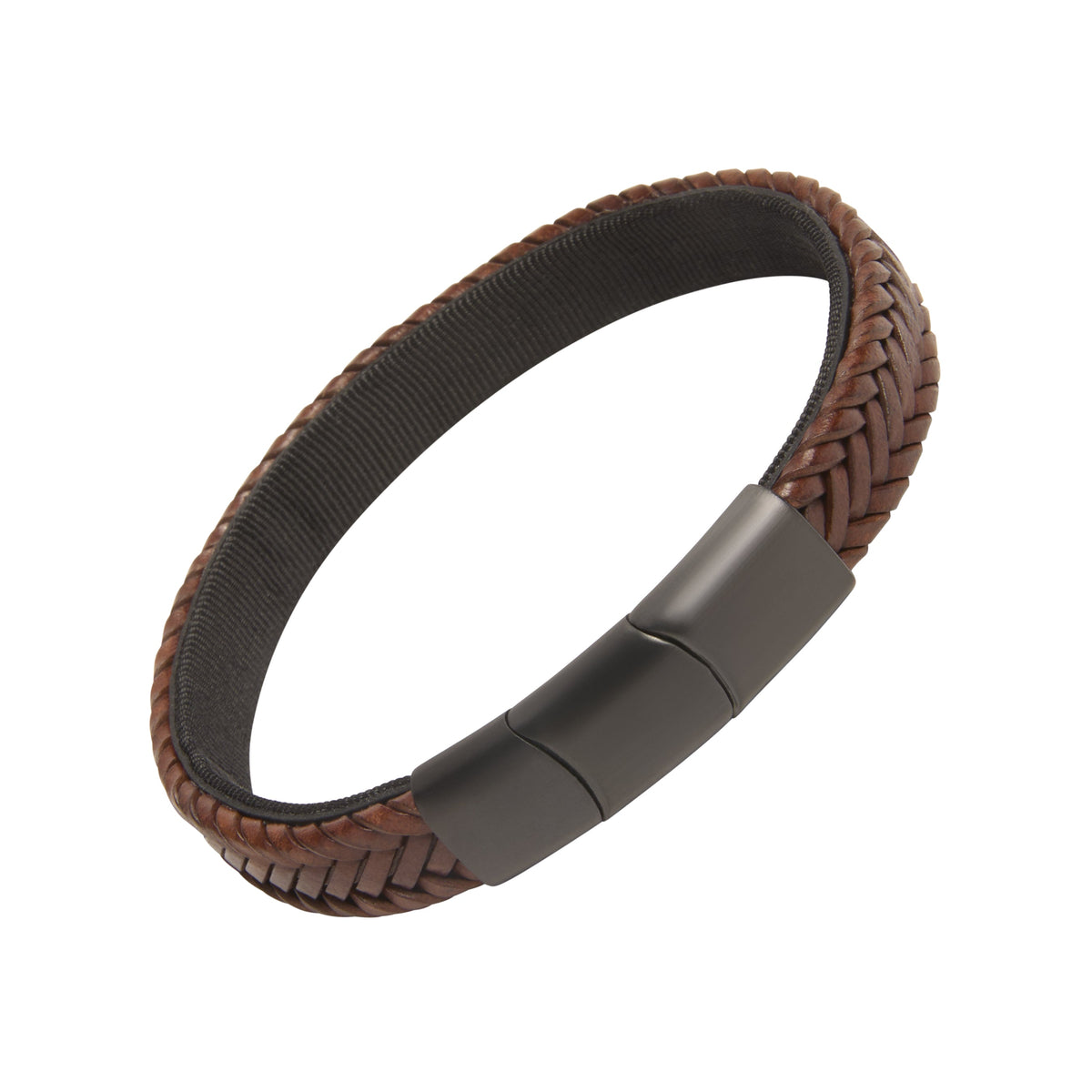 Braided Leather with Nylon Strap Bracelet