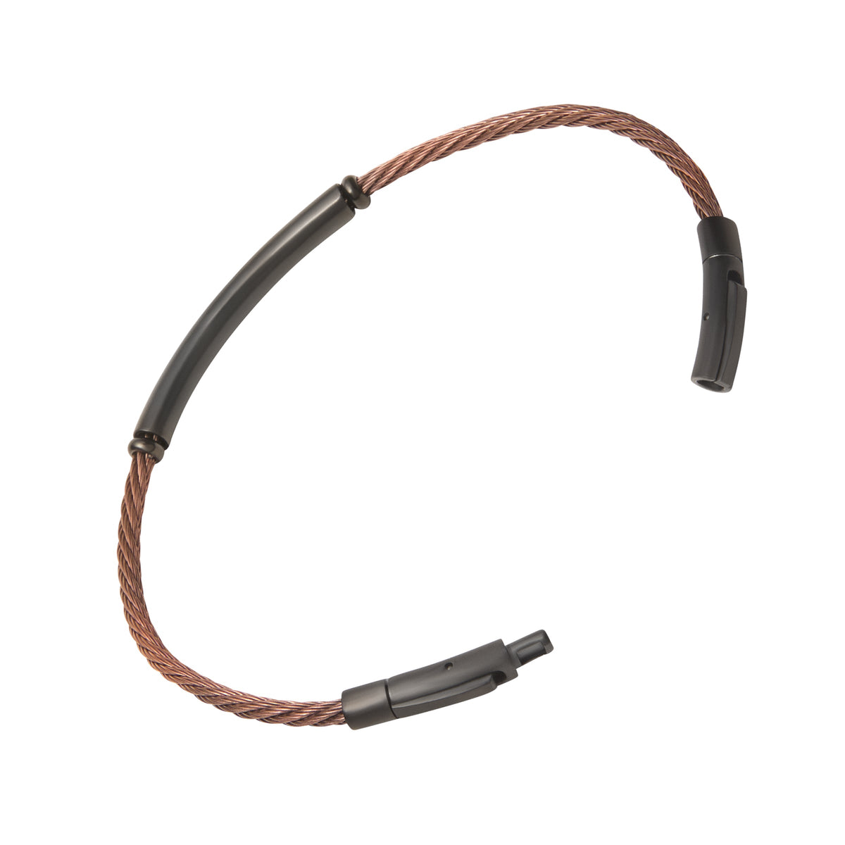Copper-toned twisted cable bracelet.