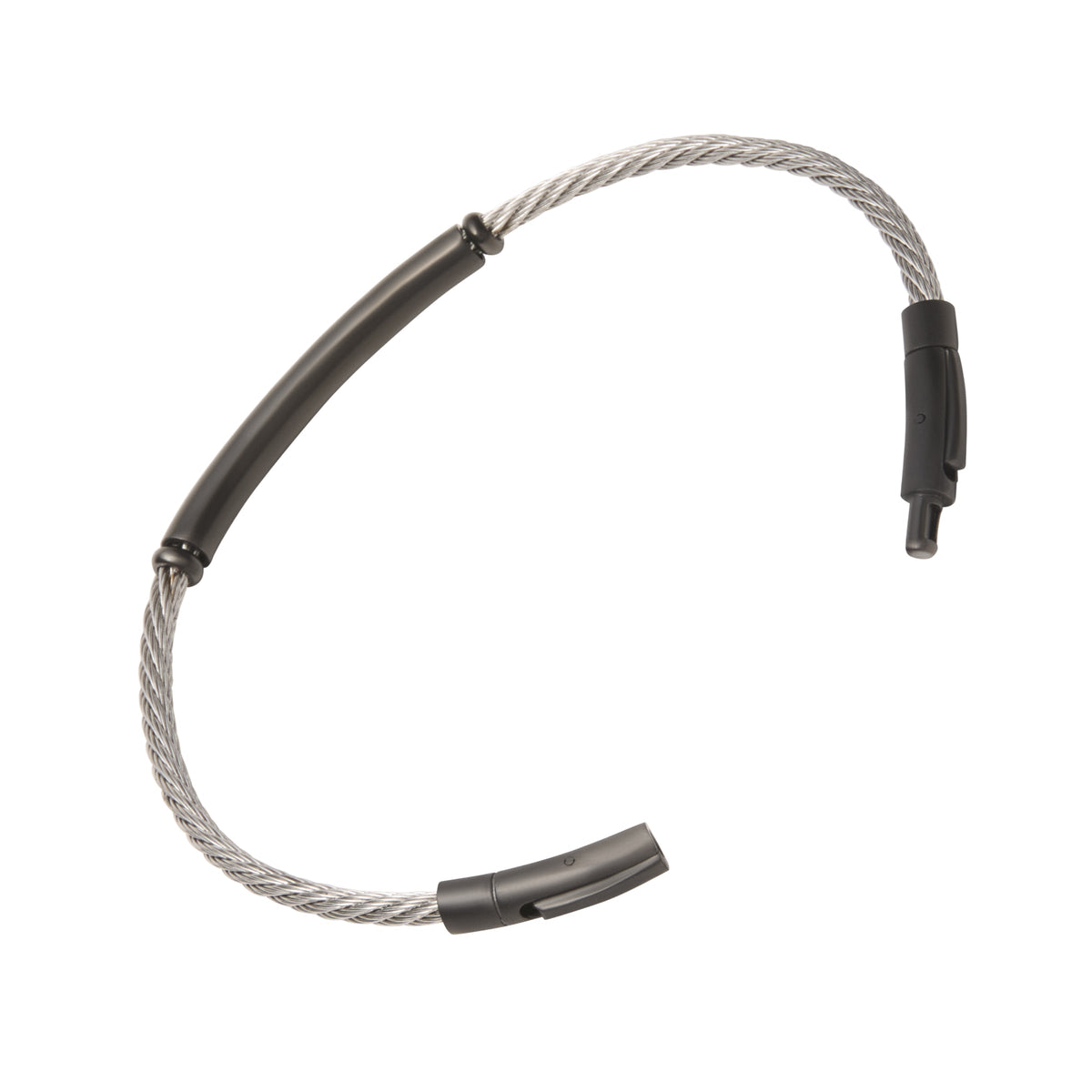Two-tone twisted cable bracelet.