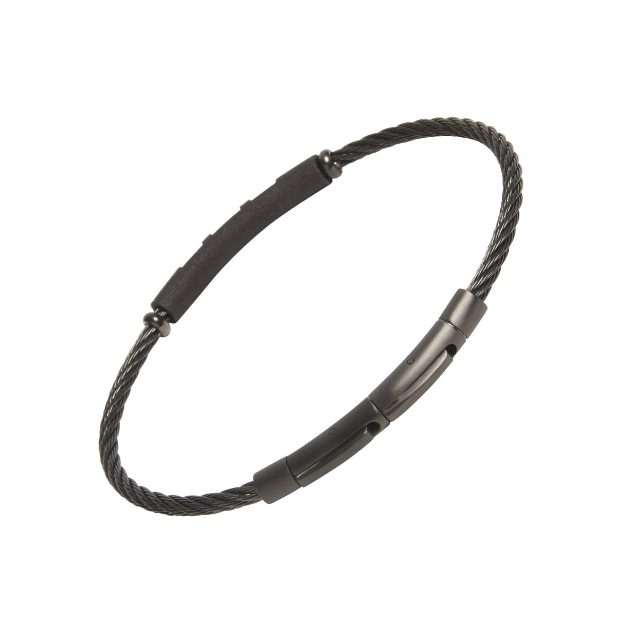 Cable Bracelet with Leather