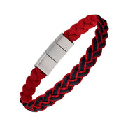 Braided Leather and Nylon Bracelet