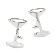 Martini Glass Silver Plated Cufflinks