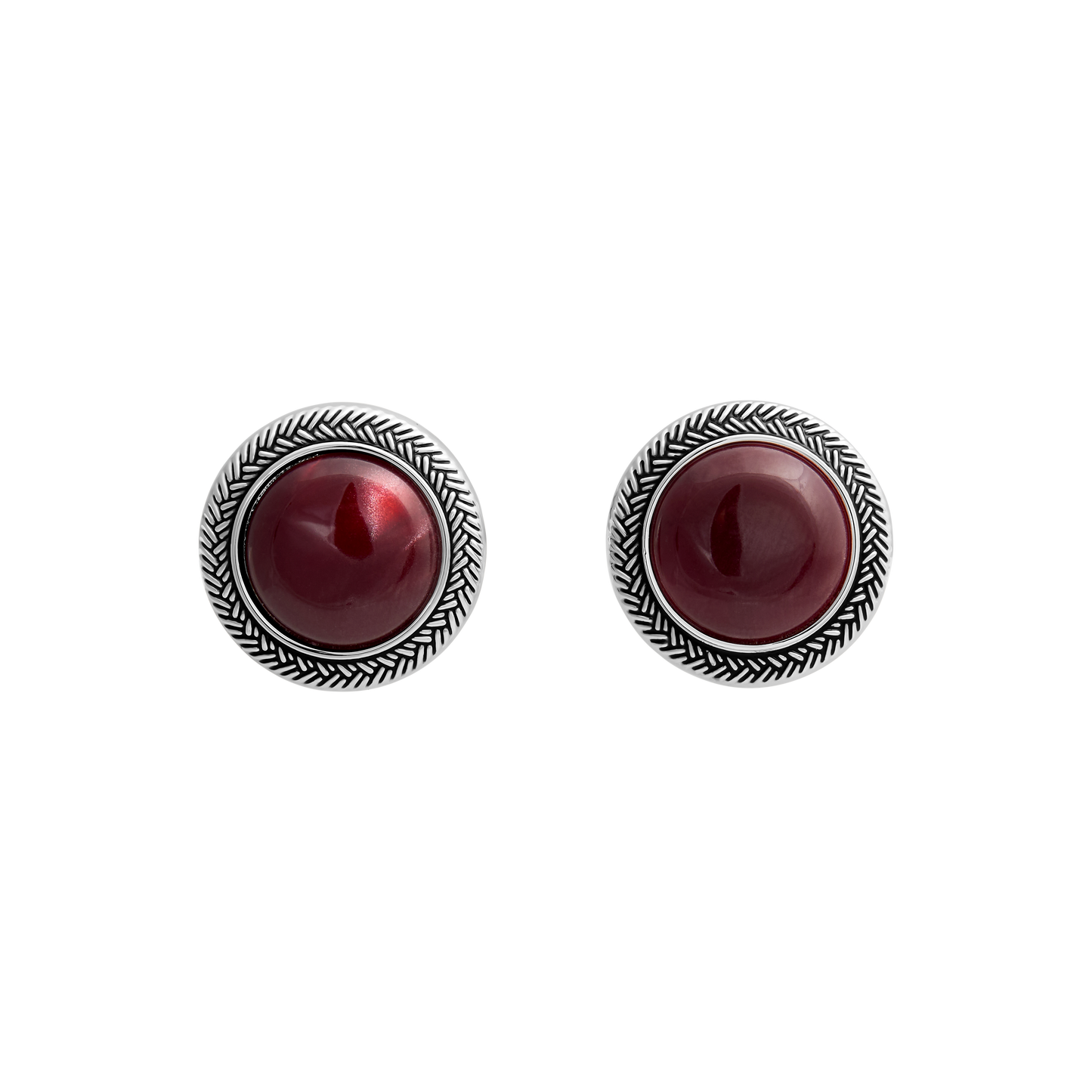 Braided Gemstone Cufflinks