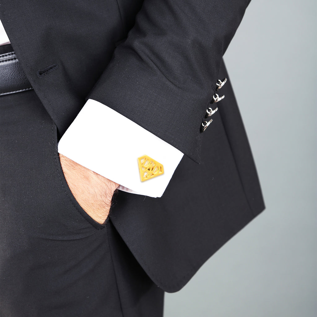 Super Dad Gold Tone Cufflinks