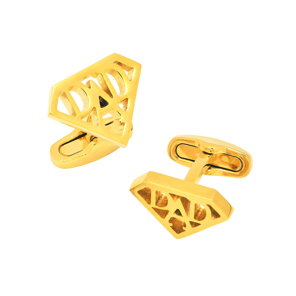 Super Dad Gold Tone Cufflinks