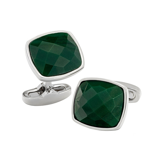 Jade Faceted Cufflinks
