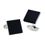 Square Black Obsidian Cufflinks