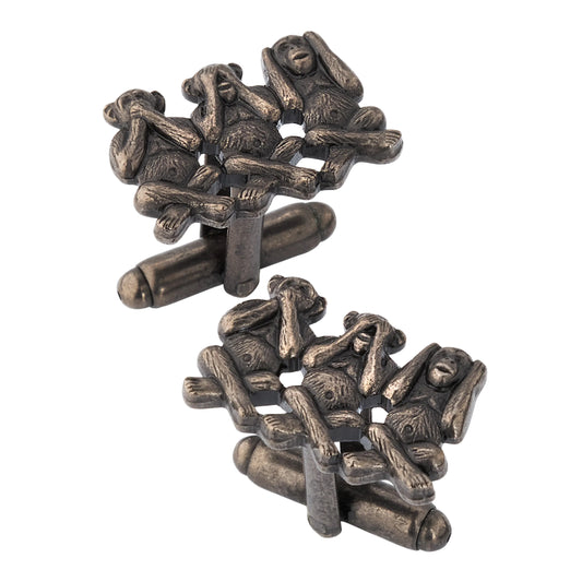 Three Wise Monkeys Cufflinks