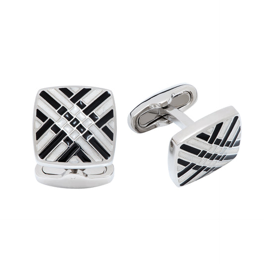 Soft Square Enamel Cufflinks