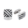 Black and White Soft Square Enamel Cufflinks