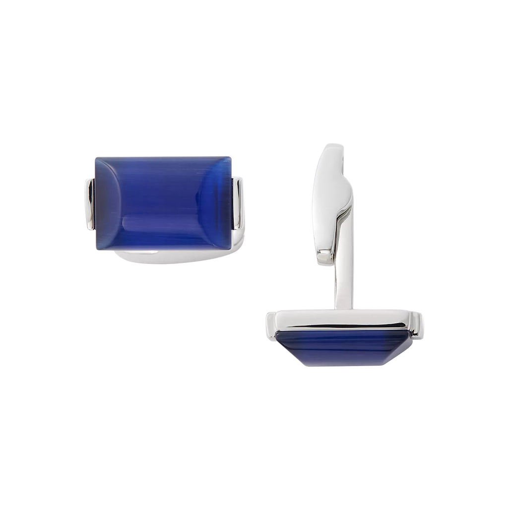 Blue Gemstone Rectangle Cufflinks