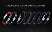 Sailing Pulley Nylon Cord Bracelet with Brushed Stainless Steel Detail
