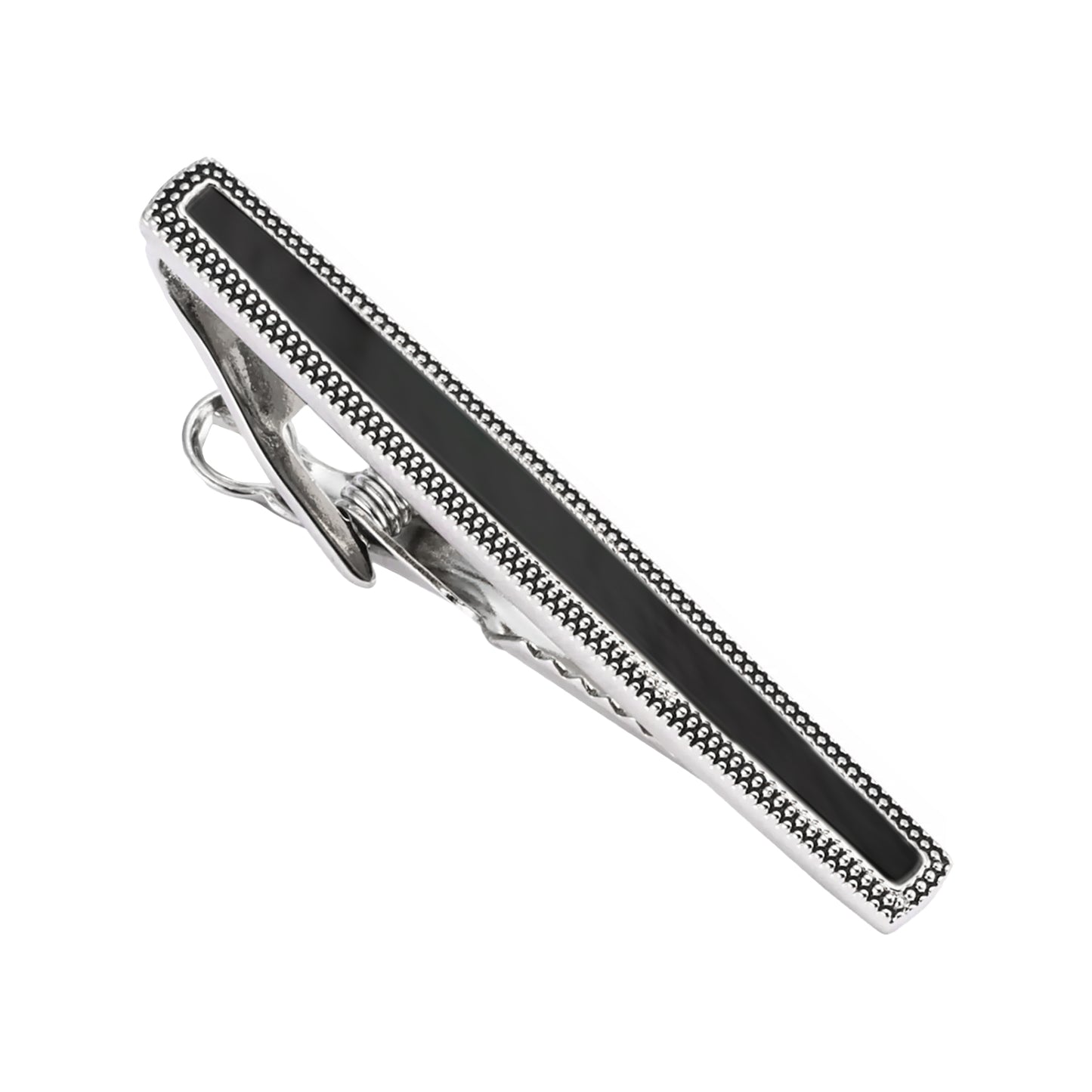 Dotted Frame Mother of Pearl Strip Short Tie Bar