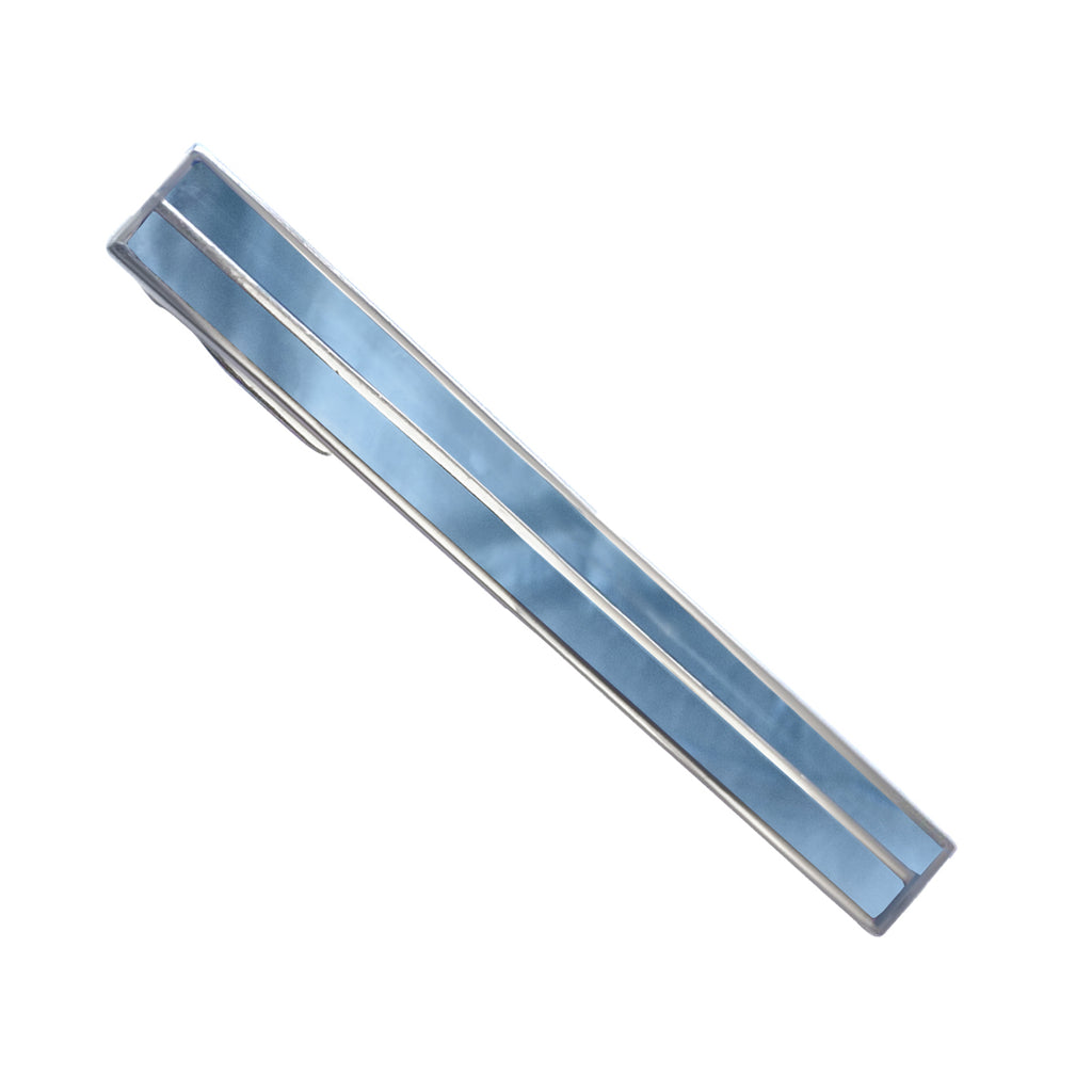 Blue Mother of Pearl Tie Bar