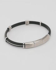 Rubber and Stainless Steel Bracelet