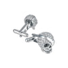 Eye Patch Skull Cufflinks with Crystal Accents