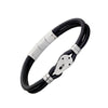 Sailing Pulley Nylon Cord Bracelet with Brushed Stainless Steel Detail