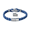 Sailing Pulley Nylon Cord Bracelet with Brushed Stainless Steel Detail