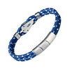 Sailing Pulley Nylon Cord Bracelet with Brushed Stainless Steel Detail