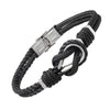 Braided Knot Bracelet with Stainless Steel Detail