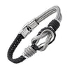 Braided Knot Bracelet with Stainless Steel Detail