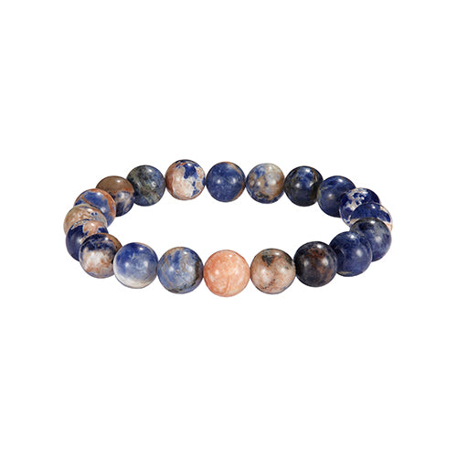 10mm Semiprecious Gemstone Bead Elastic Bracelet