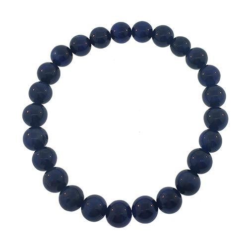 10mm Semiprecious Gemstone Bead Elastic Bracelet