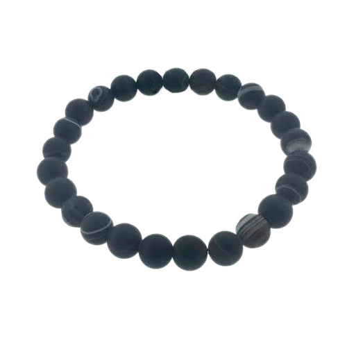 8mm Semiprecious Gemstone Bead Elastic Bracelet