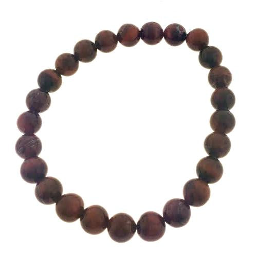 10mm Semiprecious Gemstone Bead Elastic Bracelet