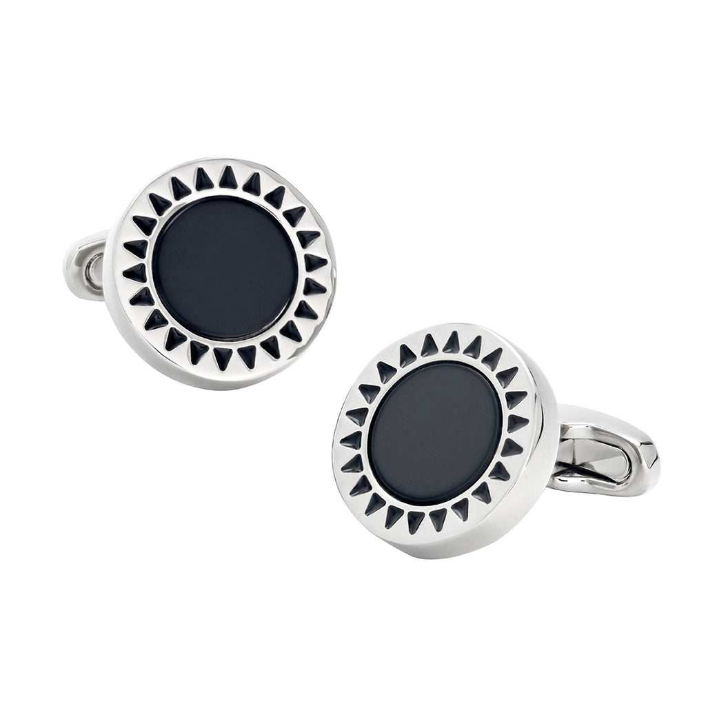 Sunburst Black Onyx Cufflinks