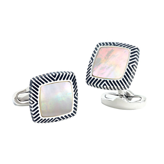 Soft Square Gemstone Cufflinks