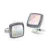 Soft Square Gemstone Inlay Cufflinks